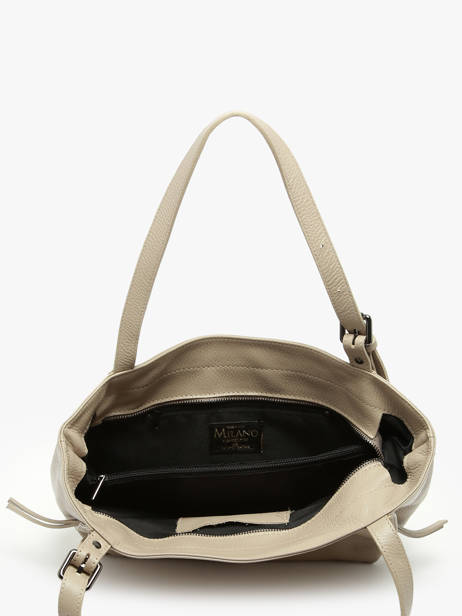 Schoudertas Caviar Leder Milano Beige caviar CA24065 ander zicht 3